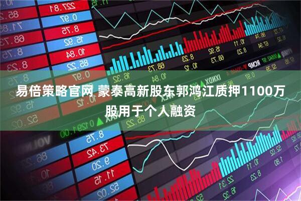 易倍策略官网 蒙泰高新股东郭鸿江质押1100万股用于个人融资